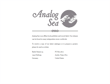 Tablet Screenshot of analogsea.com